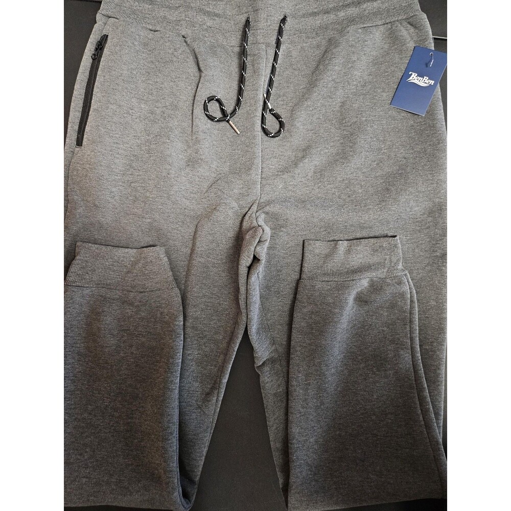 BenBen Shorts Mens 2XL Gray Fleece Sweat Elastic Waist Drawstring Pockets